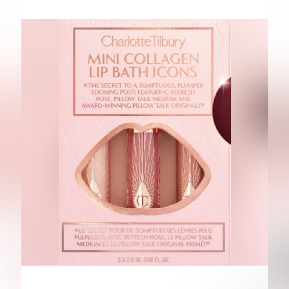 🌸 CHARLOTTE TILBURY MINI COLLAGEN LIP BATH ICONS - LIMITED EDITION LIP KIT - Picture 3 of 8